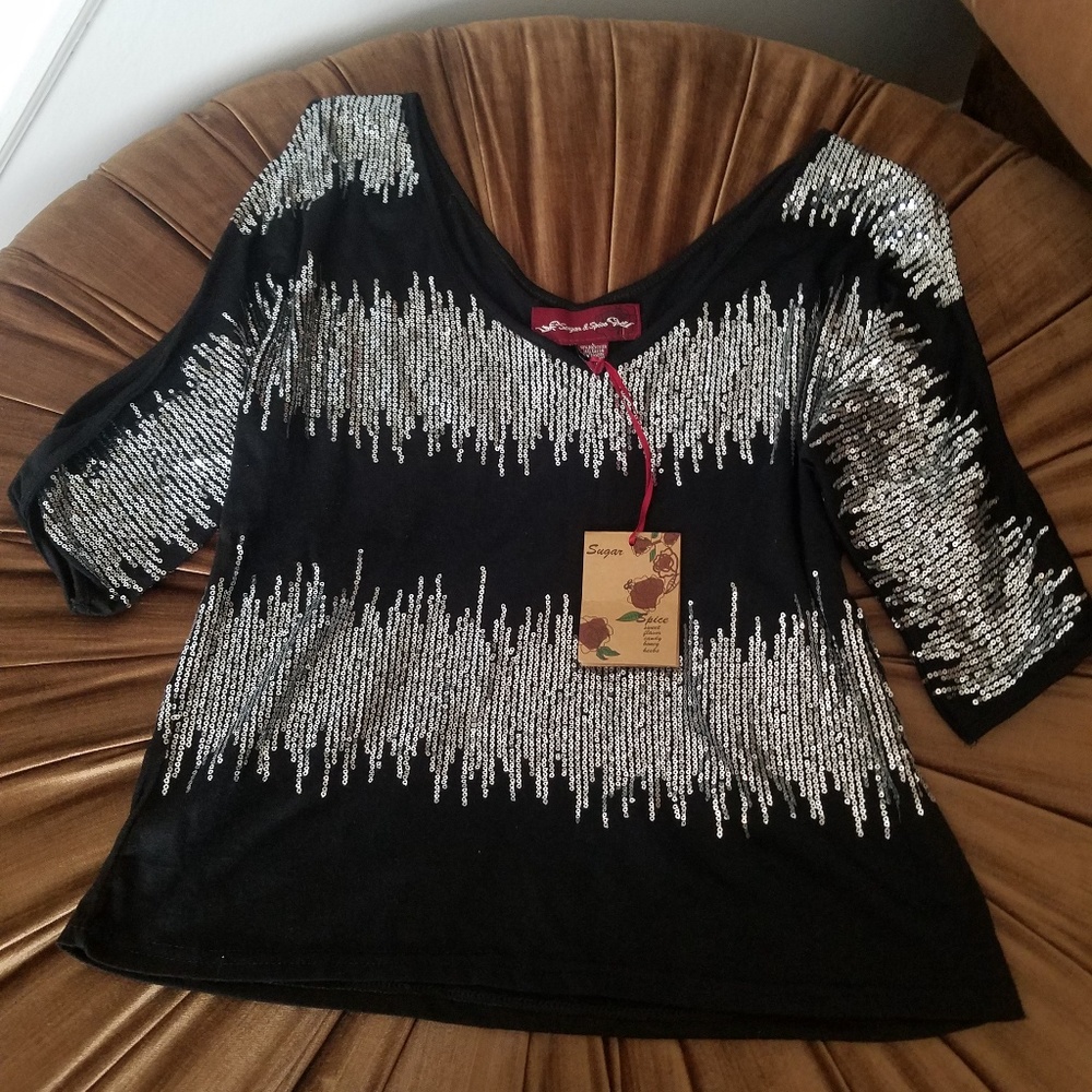 Sequins Cotton Top